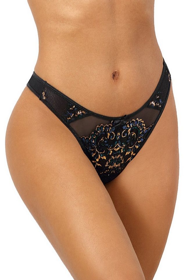 Axami String String in schwarz mit Tüll transparent Slip (einzel, 1-St) von Axami
