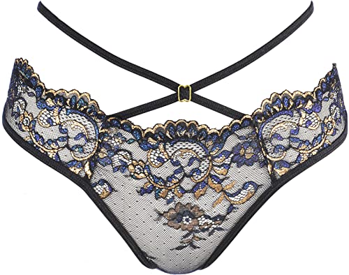 Axami String mit blau Goldener Spitze und Zierbändern S von Axami