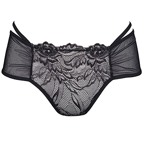 Axami V-5893 Meteorite Entzückende Slips Für Damen, Top Qualität, EU (Setteil), schwarz-golden,M von Axami