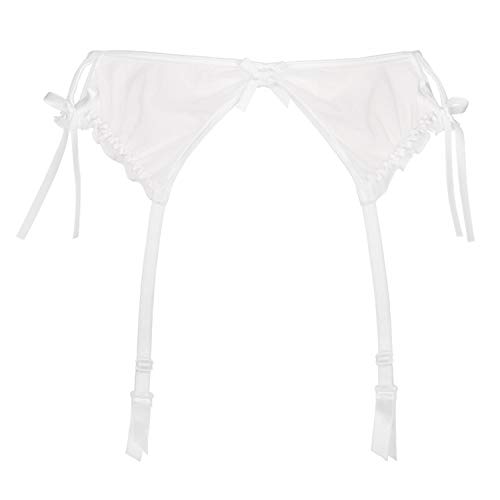 Axami V-6462 Neige Strapsgürtel für Damen regulierbare Straps Schleifchen Setteil, Größe M, Weiß von Axami