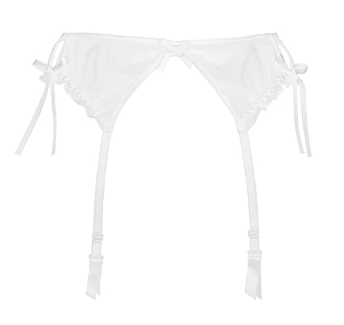 Axami V-6462 Neige Strapsgürtel für Damen regulierbare Straps Schleifchen Setteil, Größe XL, Weiß von Axami