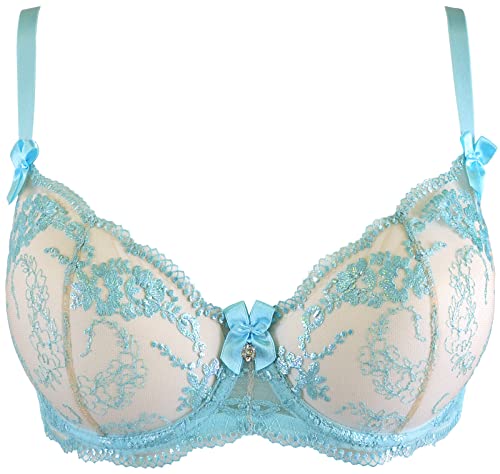 Axami transparenter Bügel BH mit floralem Muster in Mint 80F von Axami