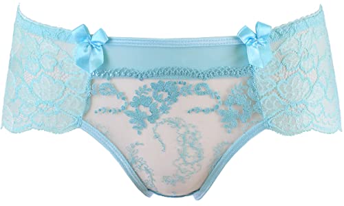 Axami transparenter Slip mit florarler Spitze und Schleifchen S von Axami