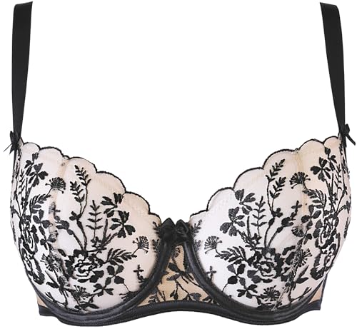 Axami transparenter Soft Hebe BH mit Blumenverzierung 95C von Axami