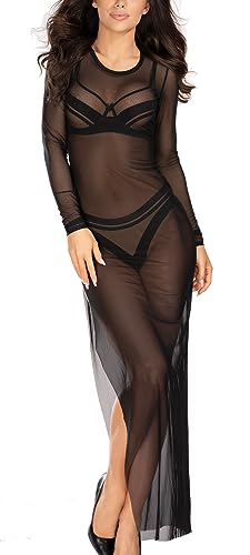 Axami transparentes langes Kleid aus flexiblem Tüll XL von Axami