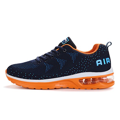 Axcone Herren Damen Sneaker Laufschuhe Sportschuhe Air Turnschuhe Running Fitness Sneaker Outdoors Straßenlaufschuhe Sports-Blau Orange43 von Axcone