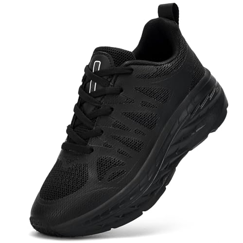 Axcone Laufschuhe Damen Sportschuhe Atmungsaktiv Turnschuhe Outdoor Joggingschuhe Freizeit Straßenlaufschuhe rutschfest Turnschuhe(LT195-Black42) von Axcone