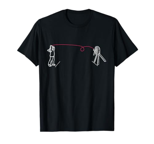 Sketch of Axt Throwing Man Using A Throwing Beil T-Shirt von Axe Throwing Apparel