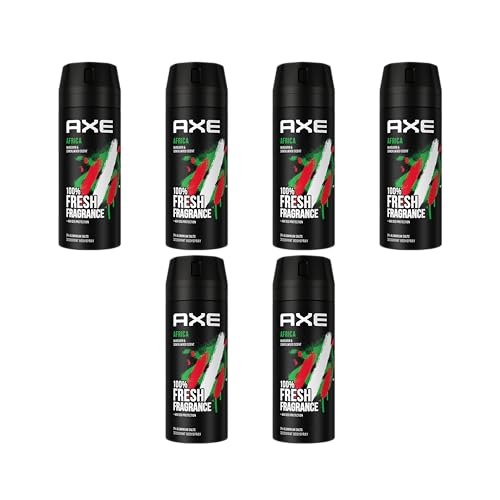 AXE Bodyspray Africa 6x 150ml Deospray Deodorant Männerdeo Deo für Herren Männer Men Body Spray ohne Aluminium (6 Produkte) von Axe