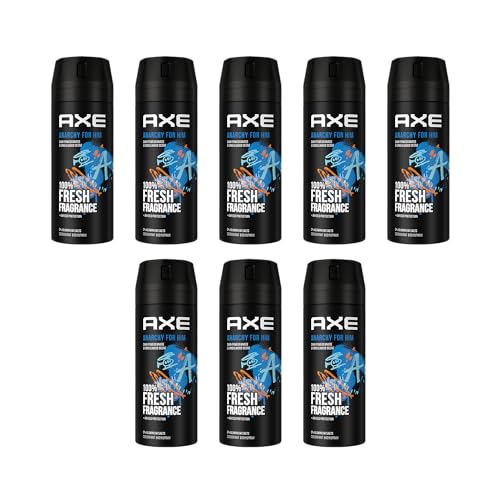 AXE Bodyspray Anarchy for Him Deo ohne Aluminium 8x 150ml Deodorant für Men Herren Männer Deospray von Axe