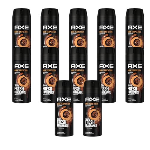 AXE Bodyspray Dark Temptation im 12er Set, Deo Deospray Deodorant Body Spray Herren Männer Men, 12x 150ml, Männerdeo ohne Aluminium (12 Produkte) von Axe