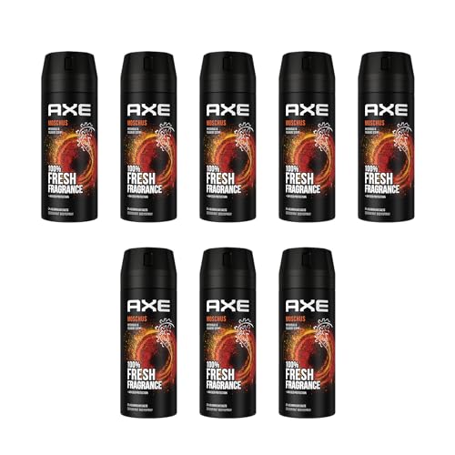 AXE Bodyspray Moschus Deo 8x 150ml Deospray Deodorant Männerdeo ohne Aluminium Herren Männer Men von Axe