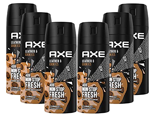 AXE Deo Collision Leather & Cookies Deospray Deodorant Bodyspray für Herren Men im 6er Pack, Männerdeo im von Axe