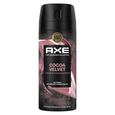 AXE Deodorant für Herren, Cocoa Velvet – Kollektion Prestige – Anti-Transpirant-Spray – Frische 72 Stunden Non-Stop – Duft Schokolade Ruby, Vanille und Zedernholz – 150 ml von Axe