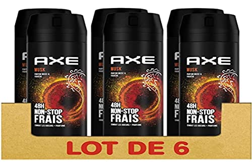 AXE Deodorant für Herren, Spray Moschus, 48 Stunden nonstop frisch, Moschus und Farn, 6 x 200 ml von Axe