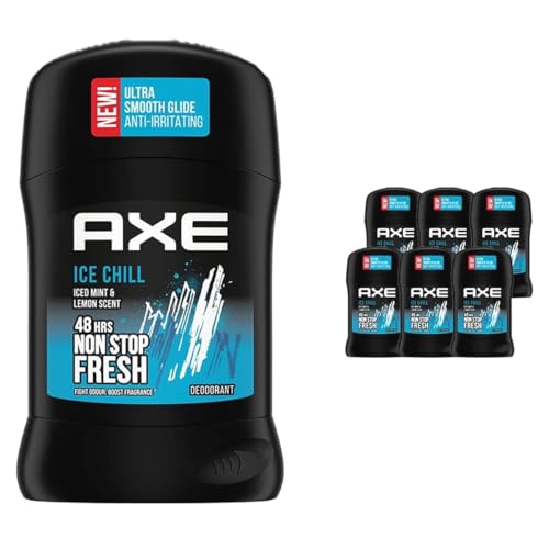 AXE Deodorant für Herren, Stick Ice Chill, 48h non-stop frisch, erfrischender Duft von Eisminze und Zitrone (6 x 50 ml) von Axe