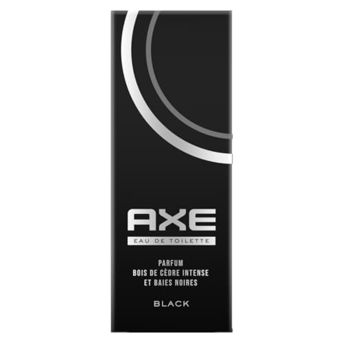 AXE Eau de Toilette Black – Wirksamkeit und Frische 24 Stunden – energetisierender Duft mit intensivem Zedernholz und schwarzen Beeren – 100 ml von Axe