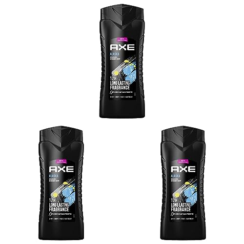 Axe 3-in-1 Duschgel & Shampoo Alaska XL für langanhaltende Frische Männer Duschgel dermatologisch getestet 400 ml (Packung mit 3) von Axe