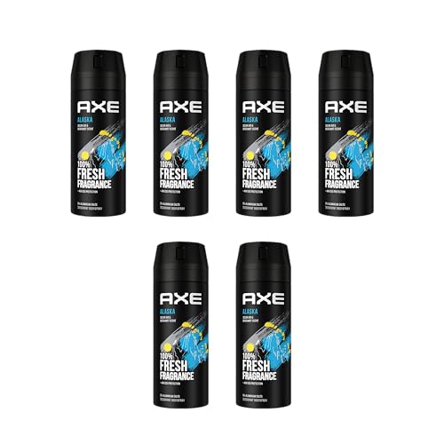 Axe Bodyspray Alaska ohne Aluminiumsalze 6x 150ml Deo Deodorant Männerdeo für Herren Männer Men von Axe