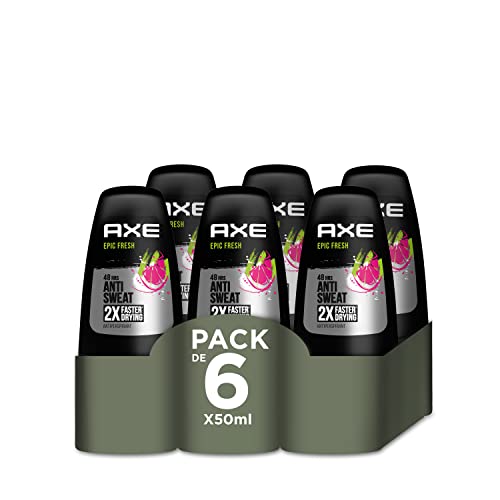 Axe Deodorant für Herren Roll On Epic Fresh 50 ml, 6 Stück von Axe