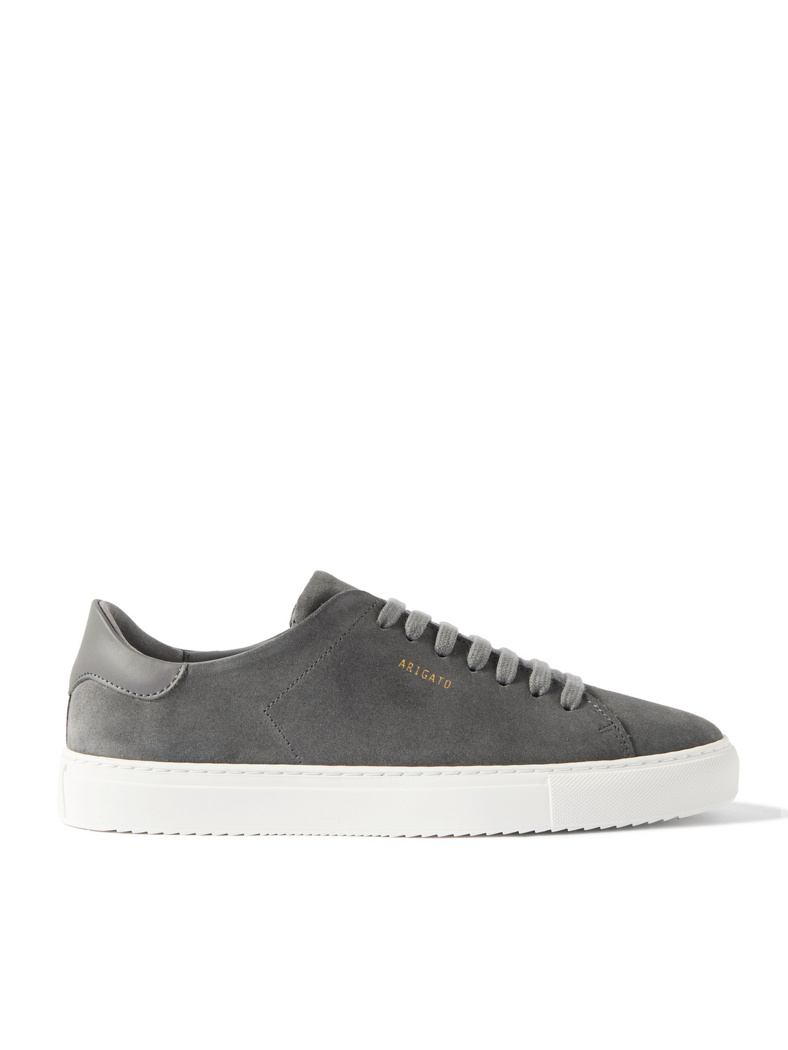 Axel Arigato - Clean 90 Leather-Trimmed Suede Sneakers - Men - Gray - EU 44 von Axel Arigato