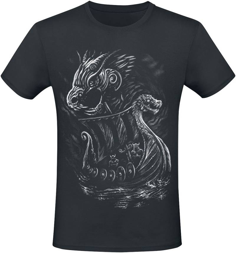 Axel Hermann Viking Ship T-Shirt schwarz in M von Axel Hermann