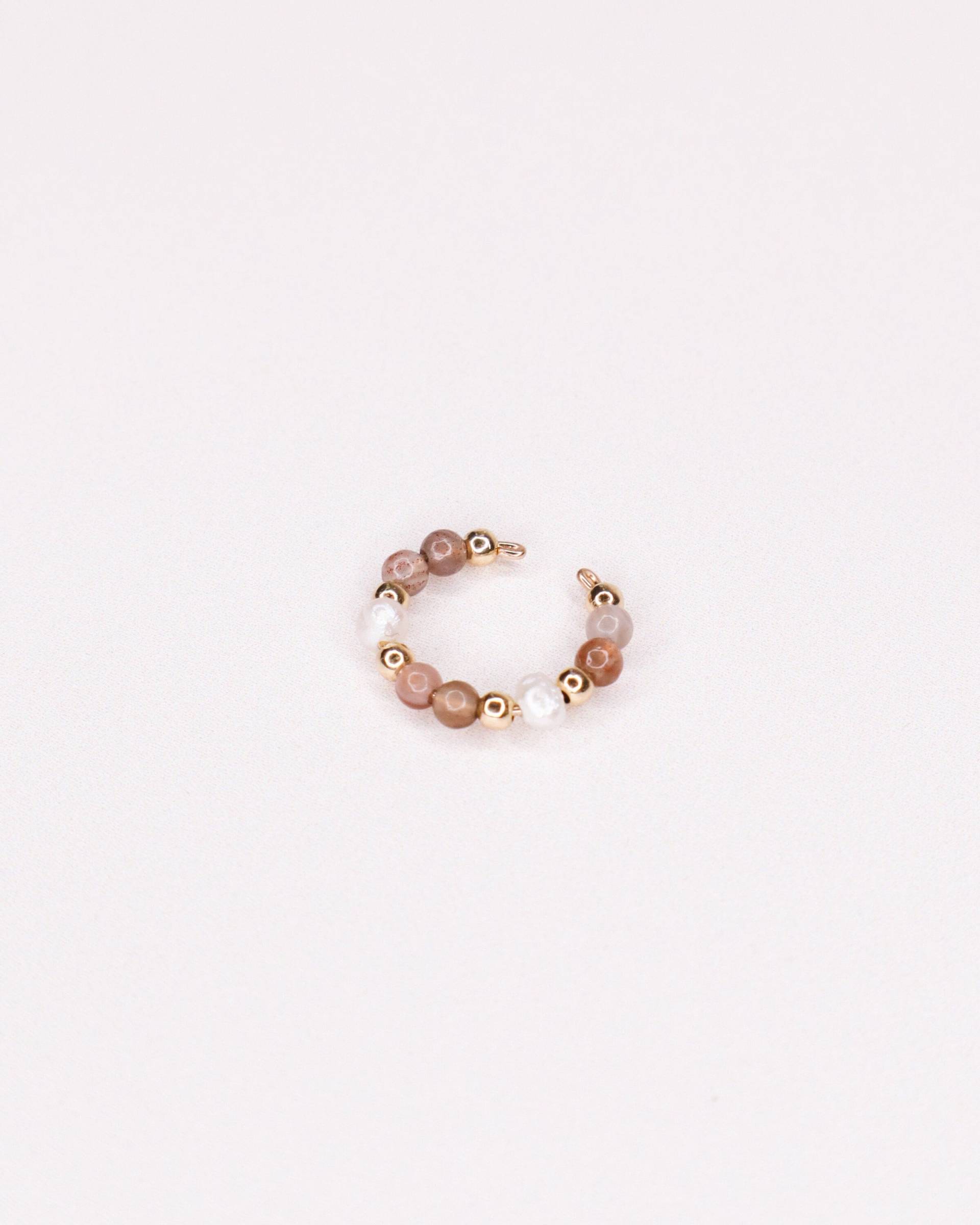 Agde, Fake Piercing, Steinpiercing, Ohrpiercing, Achatpiercing, Geschenkidee, Schmuck Mama Geschenk von AxelleJoly