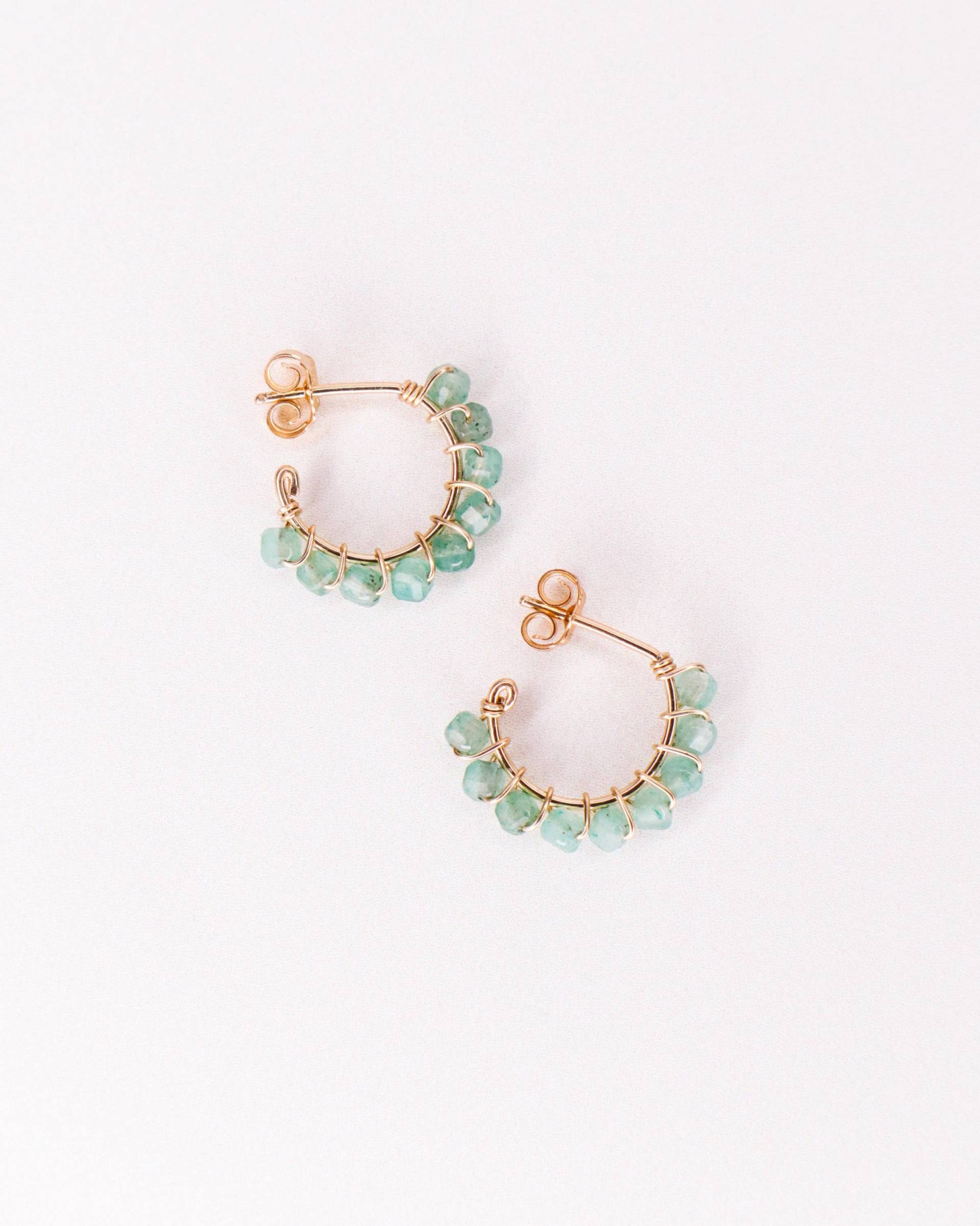 Beaume - Grüne Creolen Aus Aventurinstein, Grünem Stein, Steinschmuck, Große Kostbare Creolen, Weihnachtsgeschenkschmuck von AxelleJoly