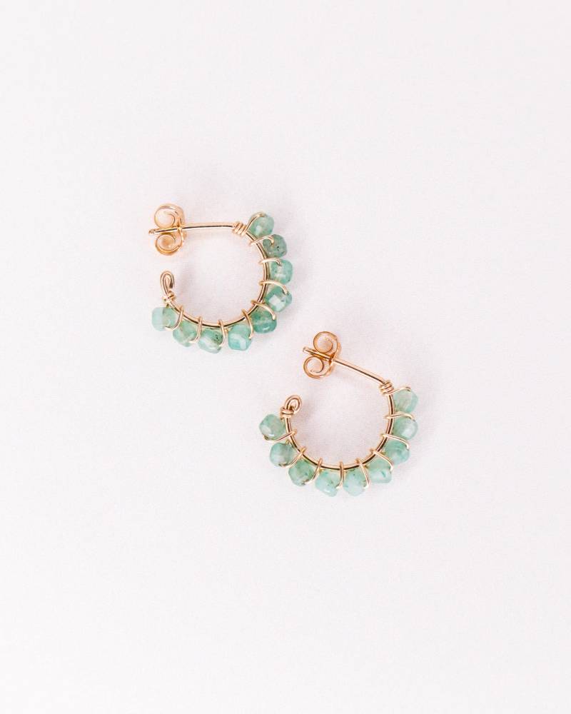 Beaume - Grüne Creolen Aus Aventurinstein, Grünem Stein, Steinschmuck, Große Kostbare Creolen, Weihnachtsgeschenkschmuck von AxelleJoly