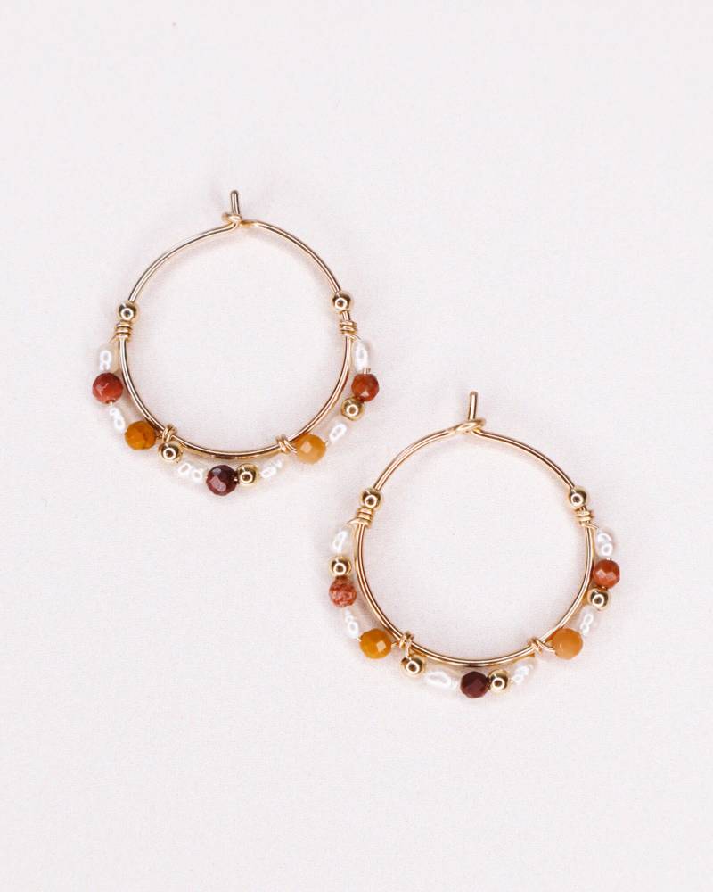 Giudecca, Kreolen, Steinkreolen, Perlenkreolen, Steinohrringe, Große Weihnachtsgeschenkschmuck von AxelleJoly