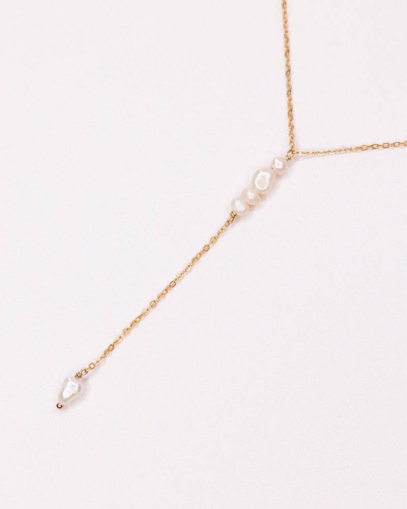 Usnea, Anhängerkette, Krawattenkette, Lange Halskette, Perlenkette, Hochzeitskette, Gold, Silber, Zuchtperlen, Weihnachtsgeschenkschmuck von AxelleJoly