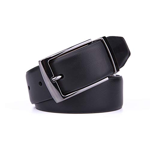 Axesoria Herren Vegan Wendegürtel, Schwarz/Hellbraun - schwarz - 36 Axesoria Herren Vegan Wendegürtel, Schwarz/Hellbraun - schwarz - 36 von Axesoria
