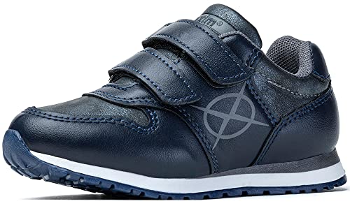 Axim Jungen Sneakers Klettverschluss-Schuhe für Jungen Kinder Turnschuhe (Navy Blau, eu_Footwear_Size_System, Toddler, Numeric, medium, Numeric_33) von Axim