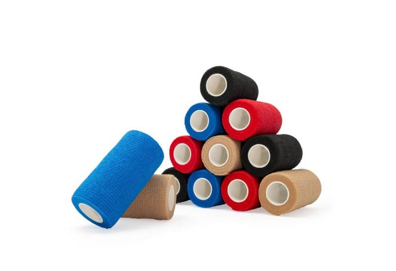Axion Bandage 10 cm Breit x 4.5m selbstklebende Haftbandagen in 4 Farben (12-tlg), z.B. als Fußbandage, auch als Pferdebandage einsetzbar von Axion