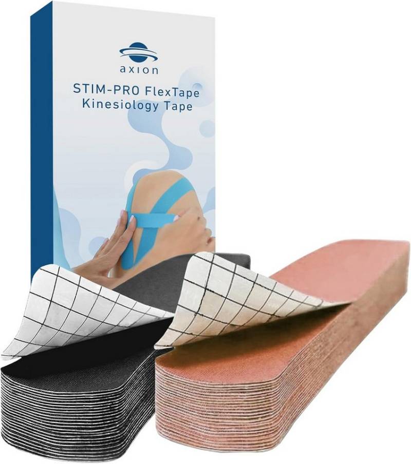 Axion Kinesiologie-Tape Precut Kinesiologie Tape 2er Set Beige und Schwarz (50-St) 25cm x 5cm von Axion