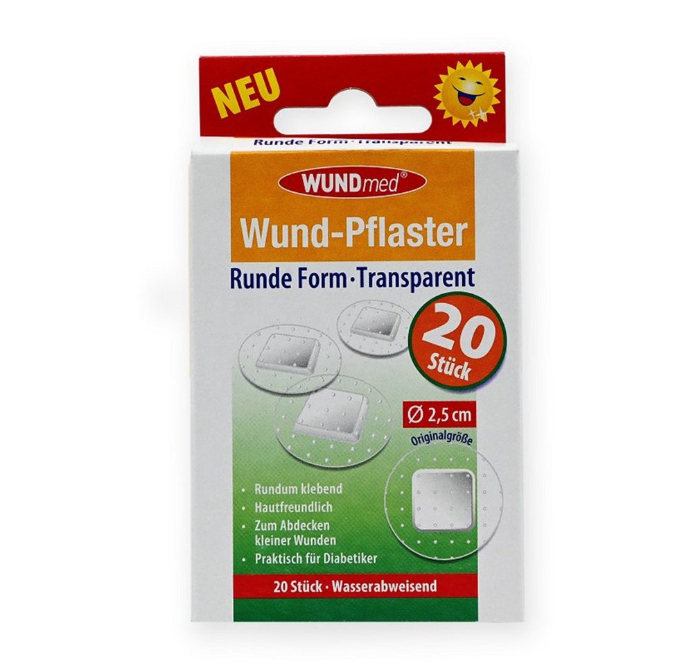 Axisis GmbH Pflaster WUNDPFLASTER 2,5 cm rund transparent, 20 St (20 St) von Axisis GmbH