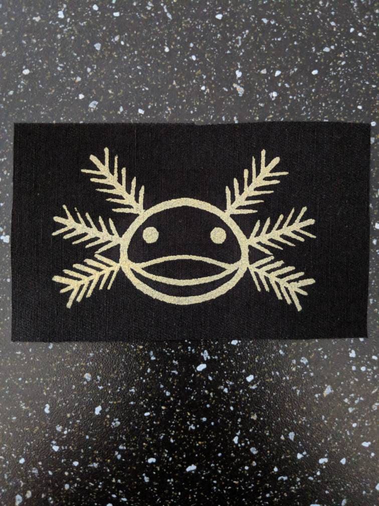 Axolotl Aufnäher Siebdruck Lächelnde Amphibie Axolotl Aufnäher Siebdruck Lächelnde Amphibie von AxleHouseDesigns