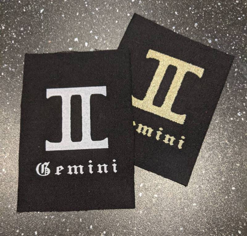 Gemini Sternzeichen Stoffpatch von AxleHouseDesigns