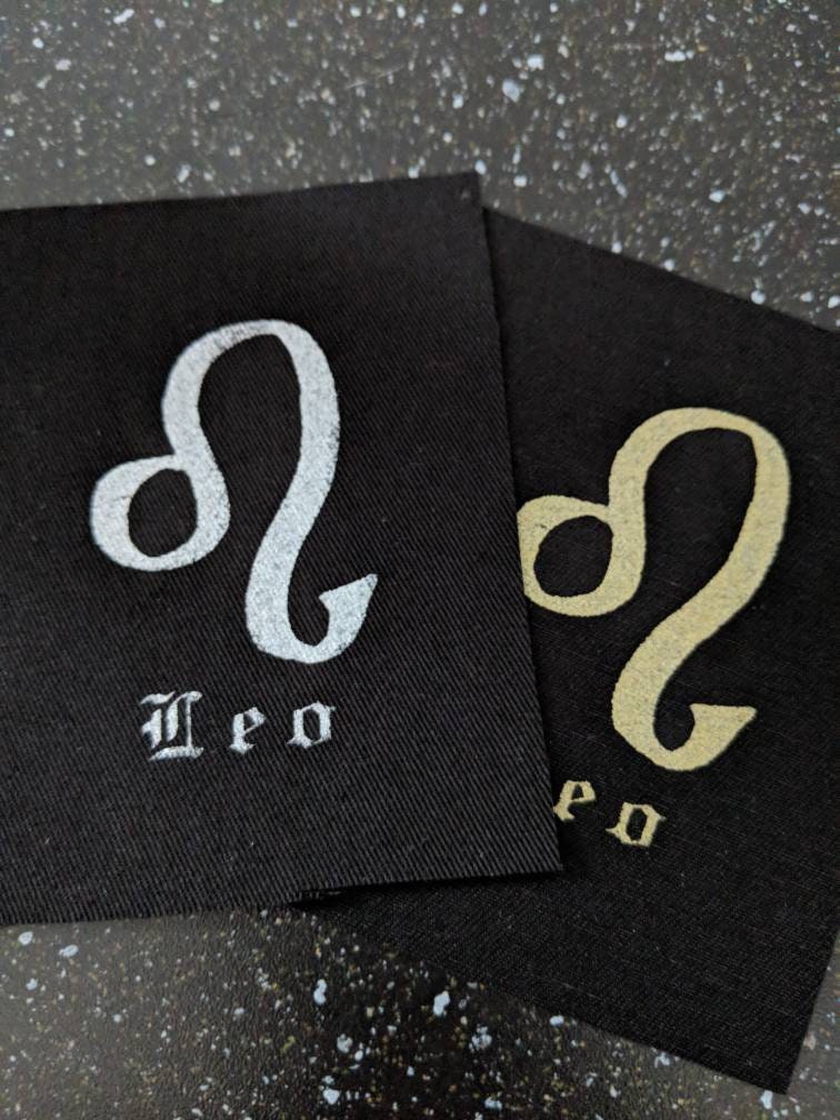 Löwe Sternzeichen Stoffpatch von AxleHouseDesigns