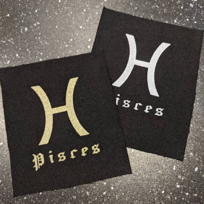 Pisces Sternzeichen Stoffpatch von AxleHouseDesigns