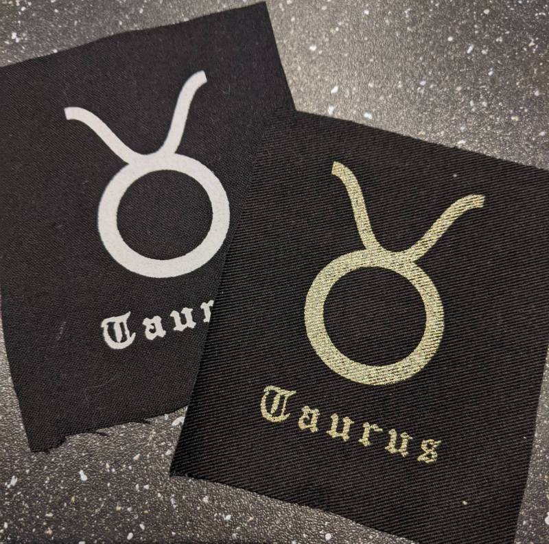 Stier Sternzeichen Stoffpatch von AxleHouseDesigns