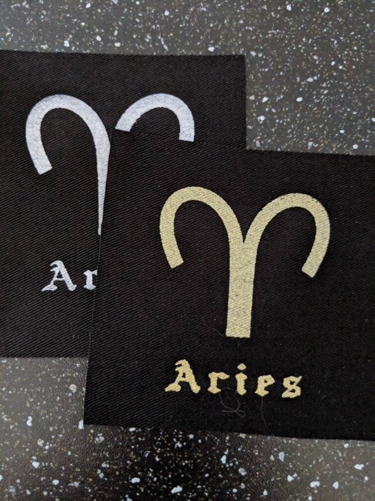 Widder Sternzeichen Stoffpatch von AxleHouseDesigns