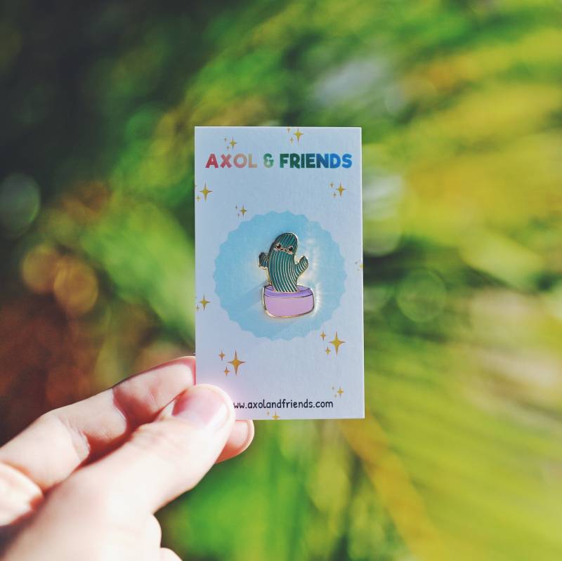 Mr. Cactus - Emaille Pin /Portion Des Verkaufs Gespendet von AxolandFriends