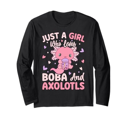 Nur EIN Mädchen, das Axolotls liebt. Cute Axolotl Kawaii Langarmshirt von Axolotl Amphibien Designs und Geschenkideen