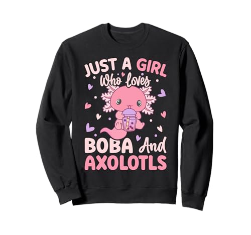 Nur EIN Mädchen, das Axolotls liebt. Cute Axolotl Kawaii Sweatshirt von Axolotl Amphibien Designs und Geschenkideen
