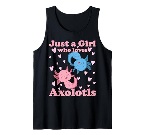 Nur EIN Mädchen, das Axolotls liebt. Cute Axolotl Kawaii Tank Top von Axolotl Amphibien Designs und Geschenkideen