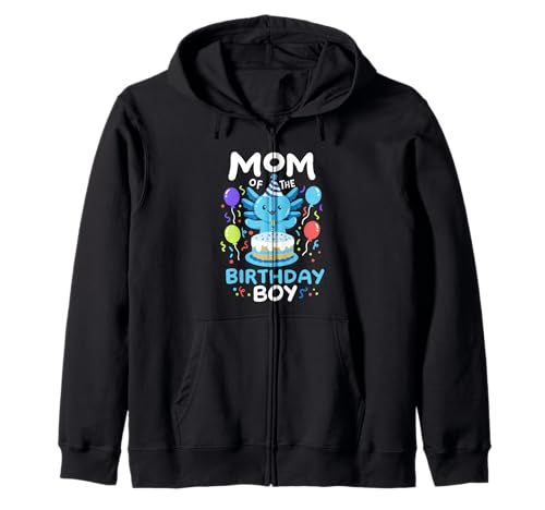 Mutter des Geburtstags Junge Kinder Axolotl Bday Family Matching Kapuzenjacke von Axolotl Kids Birthday Party Apparel Gifts Store