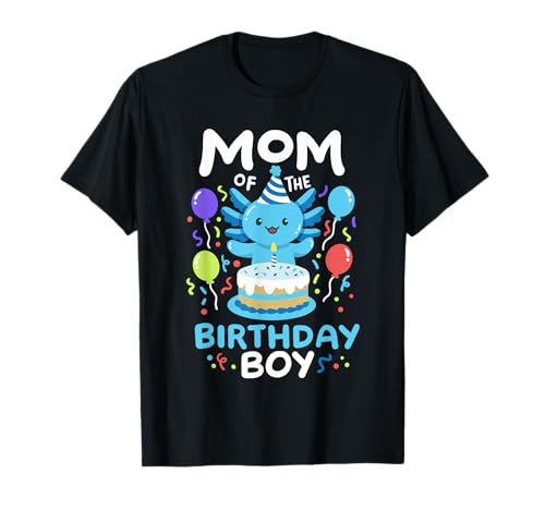 Mutter des Geburtstags Junge Kinder Axolotl Bday Family Matching T-Shirt von Axolotl Kids Birthday Party Apparel Gifts Store