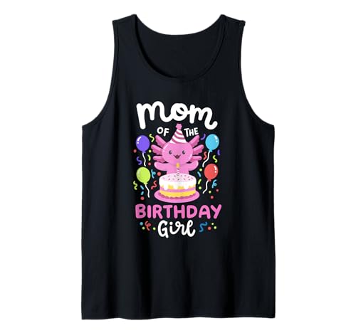 Mutter des Geburtstags Mädchen Kinder Axolotl Bday Family Matching Tank Top von Axolotl Kids Birthday Party Apparel Gifts Store