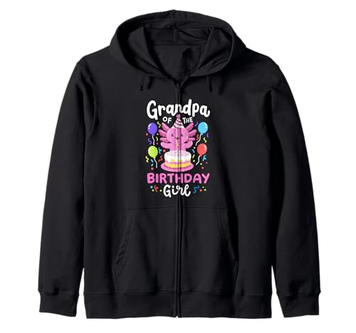 Opa Of The Birthday Girl Axolotl Bday Family Matching Kapuzenjacke Opa Of The Birthday Girl Axolotl Bday Family Matching Kapuzenjacke von Axolotl Kids Birthday Party Apparel Gifts Store